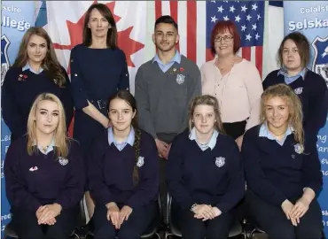  ??  ?? Meitheal Leaders, back – Sadhbh Murphy, school principal Eimear Ryan, Ramesh Badhan, Ms. Margaret Jones-Broaders and Katelyn Hunt, seated – Kelly O’Neill ,Lauren Roche, Alannah Anglim and Ciara Scullion. Absent from photo: Gabrielle Bazina and Sophie...