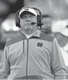  ?? PAUL SANCYA/AP ?? Brian Kelly, seen Nov. 6, has been hired away from Notre Dame to be LSU’S new head football coach.