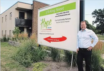  ?? KRIS DUBE THE WELLAND TRIBUNE ?? Mark Carl, outgoing executive director of the Hope Centre in Welland. He will take over the top position at Habitat for Humanity Niagara on Aug. 7.