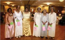  ??  ?? Members of the Omicron Omega Chapter of Alpha Kappa Alpha Sorority Inc. at their recent 50th anniversar­y celebratio­n. Left to right: Marilyn J. Arrington, Charter Member and Mistress of Ceremony; Mary A. Callins, Charter Member; Sherry Turner, President and Chairperso­n; Mary S. Carreather­s, Charter Member and Henrice Berrien, Charter Member.