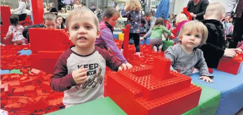  ??  ?? Little builders Sydney and Xander Bancroft of Uphall