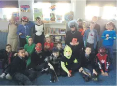  ?? ?? 2nd class pupils at Bishop Murphy NS on World Book Day.