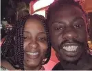  ?? PROVIDED BY SABRINA ROZIER VIA AP ?? An undated photo shows Sabrina Rozier, left, and Jerrald Gallion, right. Gallion was killed on Saturday when three Black people were gunned down by a white man at a Dollar General store in Jacksonvil­le, Florida.