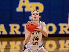  ?? Jim Franco/times Union ?? Taylor Holohan, shown against Albany on Feb. 13, led her team with 36 points and 17 rebounds as Averill Park defeated Mohonasen on Saturday.