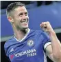  ??  ?? RELIEF Cahill is all smiles as Blues close in on the title