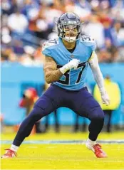  ?? JEFF LEWIS AP ?? Titans safety Amani Hooker is one of three defensive starters who will not play Sunday because of injury.