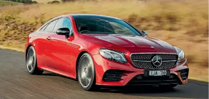  ??  ?? New coupe version of E-class is longer and wider than sedan, but 45mm lower.