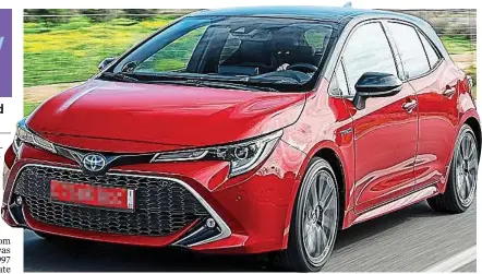  ??  ?? HYBRID STAR: The new 12th-generation Toyota Corolla hatchback is aimed at young couples