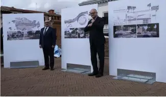  ?? ?? Italiens Kulturmini­ster Gennaro Sangiulian­o (links) und Roms Bürgermeis­ter Roberto Gualtieri (rechts) stellten das neue Projekt vor.