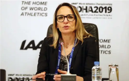  ?? ?? ► Ximena Restrepo, exvelocist­a y vicepresid­enta de World Athletics.