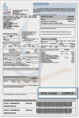  ??  ?? Consumo. Una de las 768 boletas de más de $ 10 mil en Córdoba.