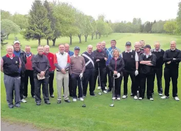  ??  ?? On the tee Members of Wishaw (and Wishaw) Golf Clubs on the golf course