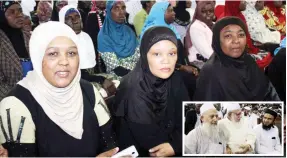  ??  ?? Members of the Muslim community follow proceeding­s during a Presidenti­al interface in Harare yesterday. (See story on Page 2)