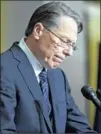  ??  ?? National Rifle Associatio­n Chief Executive Officer Wayne LaPierre said Friday, ‘The only thing that stops a bad guy with a gun is a good guy with a gun.’