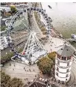  ?? RP-FOTO: A. ENDERMANN ?? Das Riesenrad am Burgplatz fährt nur noch bis Sonntag.