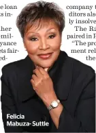  ?? ?? Felicia Mabuza- Suttle