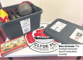  ??  ?? Box of treats The football memories launch took place recently