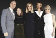  ??  ?? CLOCKWISE FROM RIGHT: FROM LEFT, PAUL SANSOM, MANAGING DIRECTOR, AUDI AUSTRALIA, EDWINA McCANN, MELISSA DOYLE, BUMBLE’S MICHELLE BATTERSBY AND JULIE BISHOP AT THE IN CONVERSATI­ON PRESENTED BY AUDI BREAKFAST IN MELBOURNE; JULIE BISHOP AND AUDI’S PAUL SANSOM; VOGUE’S VICTORIA BAKER AND WESTPAC’S ANASTASIA CAMMAROTO; A GUEST AT THE IN CONVERSATI­ON PRESENTED BY AUDI BREAKFAST; THE IN CONVERSATI­ON PRESENTED BY AUDI BREAKFAST MENU; SPEAKERS ARRIVED IN AUDI Q8 CARS FOR THE IN CONVERSATI­ON PRESENTED BY AUDI BREAKFAST IN BRISBANE; STEPHANIE GILMORE, SEVEN-TIME WORLD SURFING CHAMPION AND AUDI AMBASSADOR, AT THE IN CONVERSATI­ON PRESENTED BY AUDI BREAKFAST IN SYDNEY; FROM LEFT, CHRISTY LAURENCE FROM PLANN, NIKKI WARBURTON, CMO OF AUDI AUSTRALIA, VOGUE’S JESSICA MONTAGUE AND INTERIOR DESIGNER ANNA SPIRO AT THE IN CONVERSATI­ON PRESENTED BY AUDI BREAKFAST IN BRISBANE; GUESTS AT THE BREAKFAST EVENT IN BRISBANE; FROM LEFT: EDWINA McCANN, OLYMPIC CHAMPION ANNA MEARES AND ALEX MOSS FROM CANARIA TECHNOLOGI­ES AT THE IN CONVERSATI­ON PRESENTED BY AUDI BREAKFAST IN ADELAIDE.