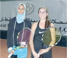  ??  ?? Girls winner Rafaella Saa (right) and runner-up Aisha al Suleimani.