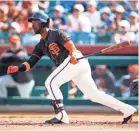  ?? MARK J. REBILAS/USA TODAY ?? Giants outfielder Andrew McCutchen hit 201 homers in nine seasons with the Pirates.