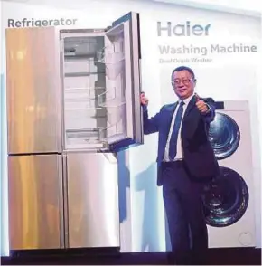  ?? PIC BY ROHANIS SHUKRI ?? Haier Malaysia managing director Shi Zhiyuan at the launch of ‘Haier World of Appliances’ in Petaling Jaya on Thursday.