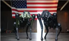  ?? Photograph: Alamy ?? Two robotic dogs – or quadrupeda­l robots, as the industry calls them – manufactur­ed by Ghost Robotics, Cape Canaveral, Florida, July 2022.