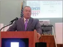  ?? FILE PHOTO ?? Cohoes Mayor Shawn Morse gives his second annual State of the City address.