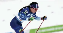  ??  ?? Krista Pärmäkoski var inte nöjd med sitt lopp i skiathlon.