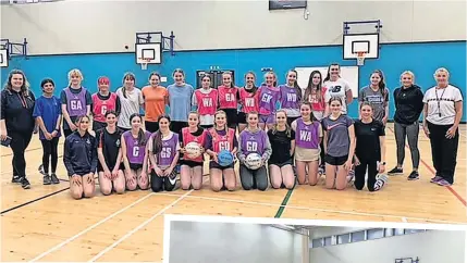  ?? ?? Great turnout Netballers and coaches at this week’s session