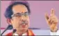  ?? HT PHOTO ?? Sena chief Uddhav Thackeray addresses party men in Raigad district.