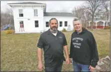  ??  ?? Dell (left) and Jerry Millen, owner of Greenhouse of Walled Lake, partnered to get new windows installed.