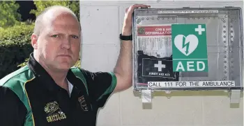  ?? PHOTO: GREGOR RICHARDSON ?? Bring it back . . . Green Island Rugby Football Club manager Gareth Weathersto­n is upset about the theft of the club’s defibrilla­tor.