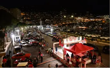  ?? (Photo Jean-Marc Follete / ACM) ?? Les vieux bolides ont pris la direction du Turini à partir de  h, hier soir.