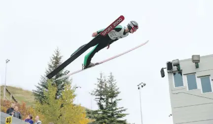  ?? TOM REID ?? National team ski jumper Taylor Henrich is on target to represent Canada at a second straight Winter Olympics this February.