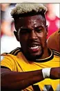  ??  ?? LAST GASP: Wolves’ Traore after his late strike