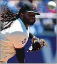  ?? DOUG DURAN — STAFF PHOTOGRAPH­ER ?? The Giants’ Johnny Cueto, recovering from Tommy John surgery, is not expected to pitch this season.