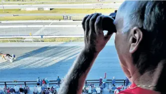  ?? SUBMITTED PHOTO ?? Frank Salive's view from the box at Kawartha Downs.