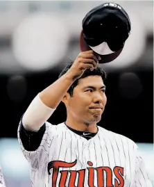  ?? Jeff Roberson / Associated Press ?? Former A’s catcher Kurt Suzuki was an All-Star this season with Minnesota. He has signed a two-year contract extension.