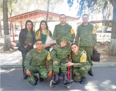  ?? FOTO/CORTESÍA ?? Durante un día completo Ximena pudo sentirse parte de las Fuerzas Armadas de México en la XVI Zona Militar.