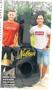  ??  ?? Nathan Carter and brother Jake at home in Fermanagh