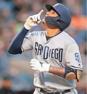  ?? RICK SCUTERI/USA TODAY SPORTS ?? The Padres’ Manny Machado is hitting .242 with four homers but leads major league infielders with six Defensive Runs Saved.