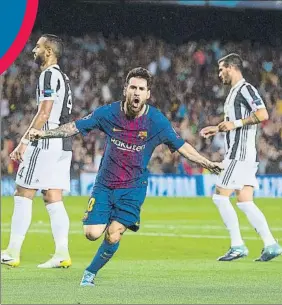  ?? FOTO: PERE PUNTÍ ?? Messi tumbó a la Juventus en la primera jornada europea y ya hizo líder al Barça