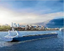  ?? PHOTO: SUPPLIED ?? Unmanned ships will be the transport of the future with the first fully autonomous container ship to be launched next year.