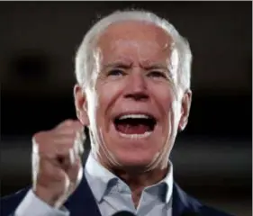  ?? JEFF ROBERSON/ASSOCIATED PRESS ?? Former Vice President Joe Biden speaks as he appears at a campaign rally for incumbent Sen. Claire McCaskill, D-Mo., Wednesday, Oct. 31, in Bridgeton, Mo. Biden is the focus of a WHYY special Monday night.