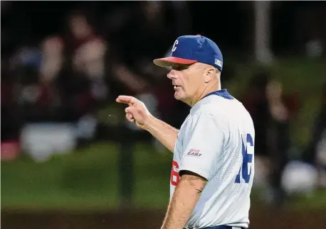  ?? John Hefti/Associated Press ?? Jim Penders is in his 20th year as UConn baseball coach. The Huskies play this weekend at the Gainesvill­e Regional.