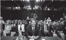  ?? ASSOCIATED PRESS PHOTO BY ANDREW HARNIK ?? Supreme Court nominee Brett Kavanaugh, a federal appeals court judge, appears before the Senate Judiciary Committee Tuesday to begin his confirmati­on hearing.