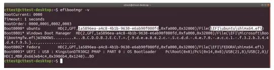  ??  ?? Een UEFI-BIOS boot geïnstalle­erde besturings­systemen via UEFI-boot-variabelen, die de unieke ID van de ESP en de daarop liggende bootloader specificer­en.