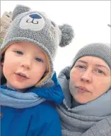  ?? ?? Oksana Chub and her two-yearold son Oleksii