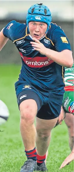  ?? Picture: Kim Cessford. ?? Angus Campbell, a livewire and pacy hooker, in action for Dundee HSFP against GHA at Mayfield last week.