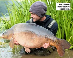  ??  ?? This 33lb 10oz mirror was Kia’s biggest carp.